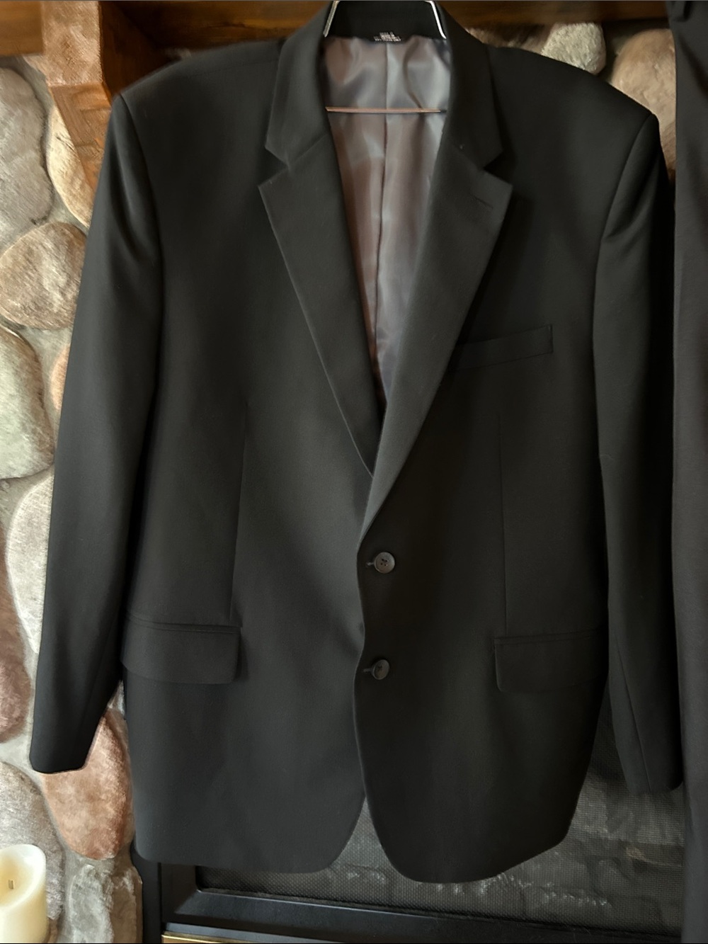 J.M. Haggar Men’s Classic Black Two-Button Blazer Suit, Size 48R | 42W x 30L